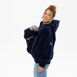 Fun2BeMum Corduroy 3 in 1 Maternity & Babywearing Bomber Jacket - Moonlight