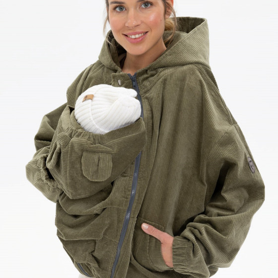 Fun2BeMum Corduroy 3 in 1 Maternity & Babywearing Bomber Jacket