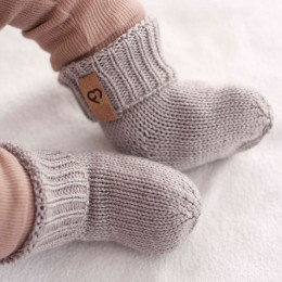 Fun2BeMum Merino Socks for Babies (6-12 Months) - Beige