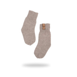 Fun2BeMum Chaussettes pour bébé en laine mérinos - Beige Naturel