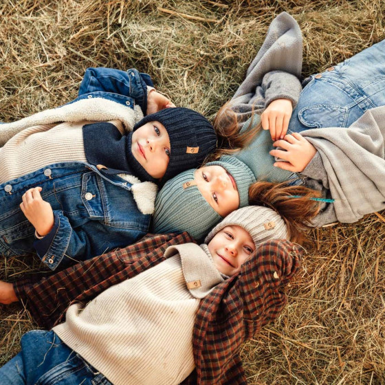 Fun2BeMum Bonnet pour enfant en laine mérinos Fun2bemum