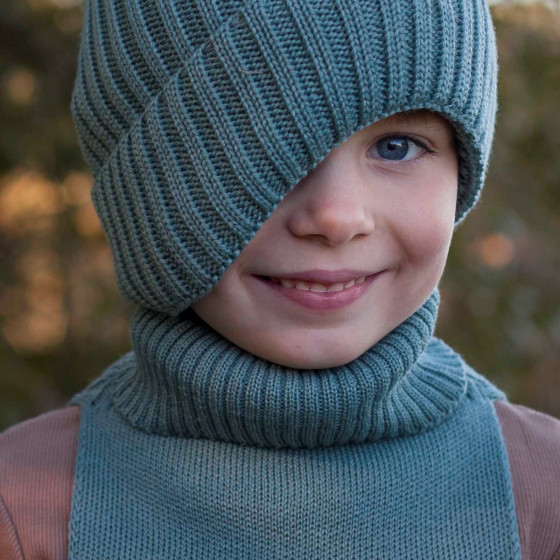 Fun2BeMum Couvre-cou pour enfant en laine mérinos