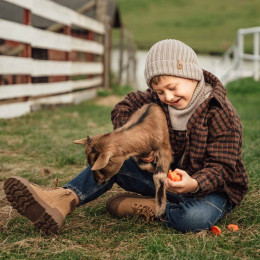Fun2BeMum Merino wool turtle neck warmer for Kids - Beige