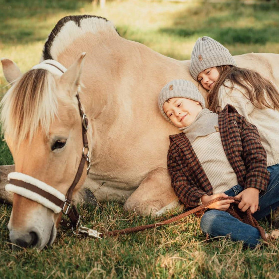 Fun2BeMum Couvre-cou pour enfant en laine mérinos