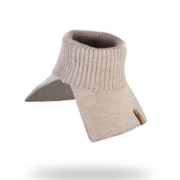 Fun2BeMum Couvre-cou pour adulte en laine mérinos - Beige Naturel