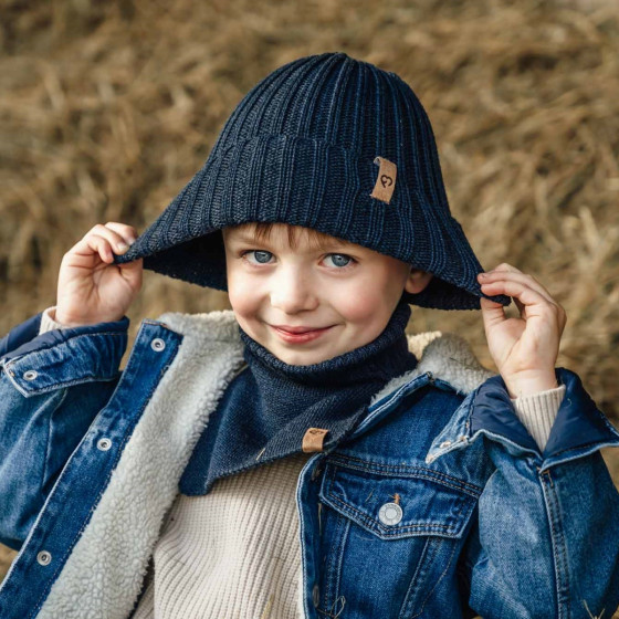 Fun2BeMum Couvre-cou pour enfant en laine mérinos