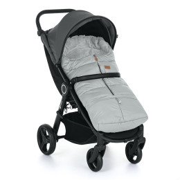 Petite&Mars Jibot - Chancelière universelle pour poussette 3 en1 - Gris clair- Quiet Grey