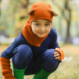 ManyMonths Elephant Hood with Kitty Ears UNiQUE - Cagoule Chat en laine mérinos Manymonths