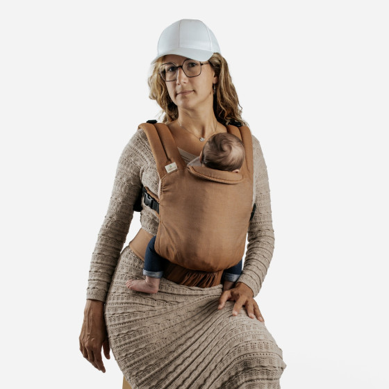 Guizy Brun Sarrasin - Porte-bébé physiologique dès la naissance Naturiou