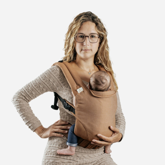 Guizy Brun Sarrasin - Porte-bébé physiologique dès la naissance Naturiou