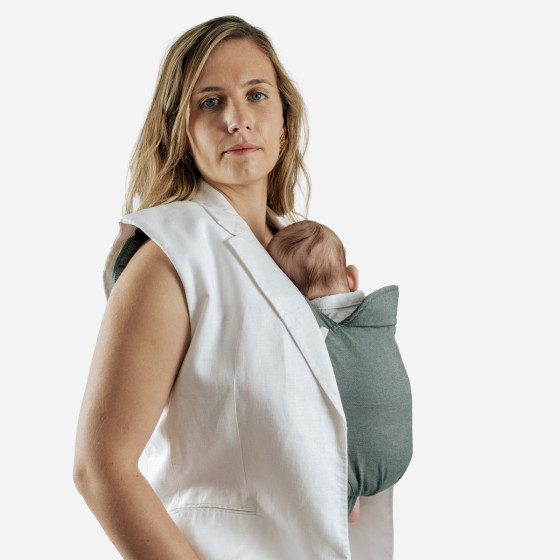 Guizy Vert Brocéliande - Porte-bébé physiologique dès la naissance Naturiou