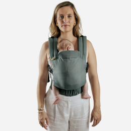 Guizy Vert Brocéliande - Porte-bébé physiologique dès la naissance - Sans accessoires