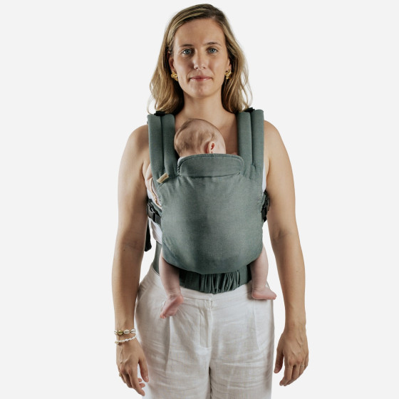 Guizy Vert Brocéliande - Porte-bébé physiologique dès la naissance Naturiou
