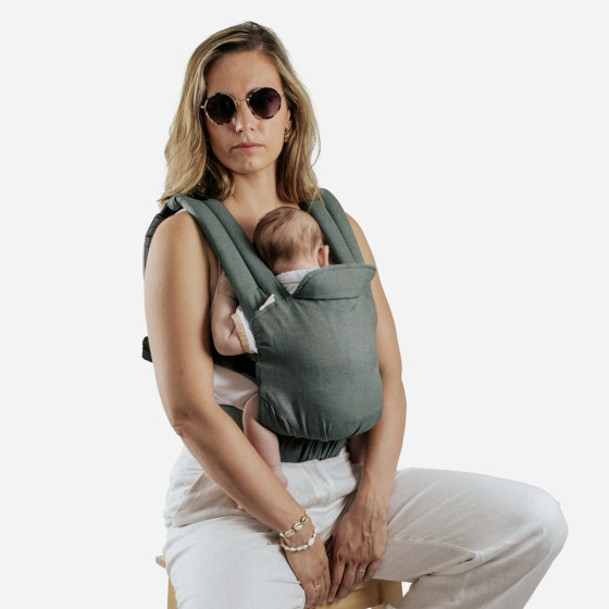 Guizy Vert Brocéliande - Porte-bébé physiologique dès la naissance
