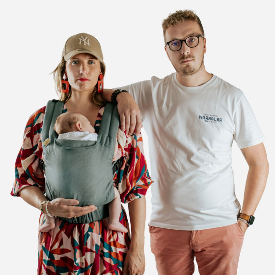 Guizy Vert Brocéliande - Porte-bébé physiologique dès la naissance Naturiou