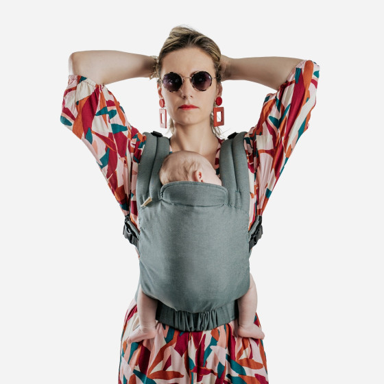 Naturioù Guizy Ergonomic Baby Carrier Green Brocéliande