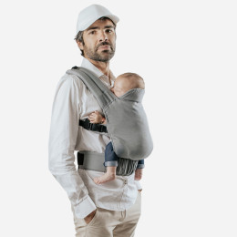 Guizy Gris Galet - Porte-bébé physiologique dès la naissance