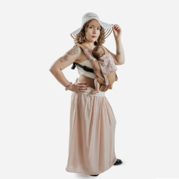 Guizy X PPMC - Ergonomic baby carrier from birth with accesories - Porcelaine Rosée