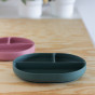 Petite&Mars - Take&Match - Assiette ovale compartimentée en silicone avec ventouse