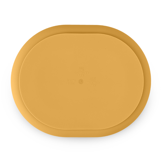 Petite&Mars - Take&Match - Assiette ovale compartimentée en silicone avec ventouse Petite & Mars