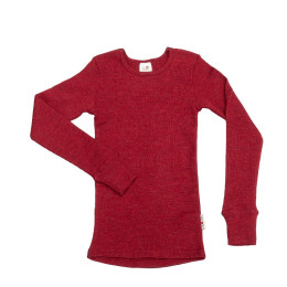 Manymonths T-shirt Manches Longues en laine - Wild Pomegranate