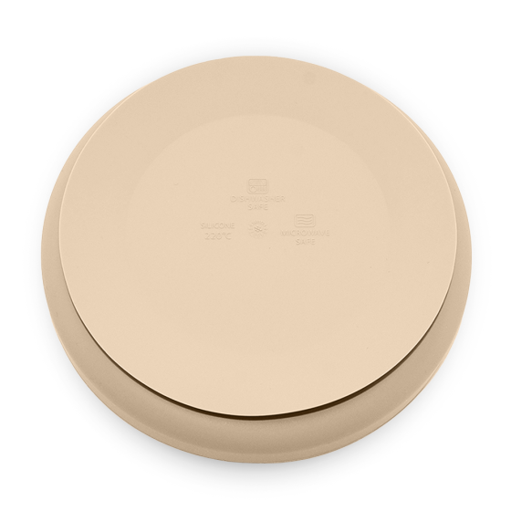 Petite&Mars - Take&Match - Assiette ronde en silicone avec ventouse Petite & Mars