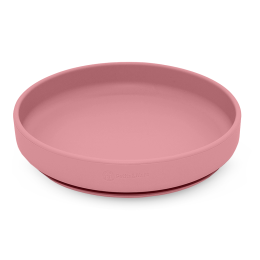 Petite&Mars - Silicone round plate with suction pad TAKE&MATCH 6m+ - Dusty-Rose