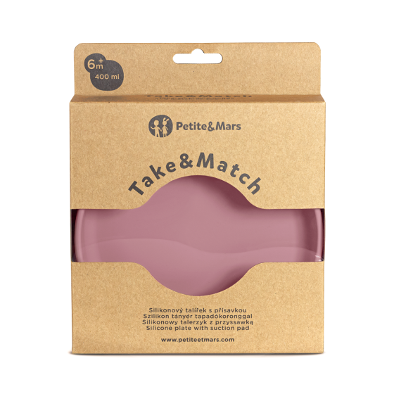 Petite&Mars - Silicone round plate with suction pad TAKE&MATCH 6m+