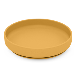 Petite&Mars - Silicone round plate with suction pad TAKE&MATCH 6m+ - Intense-Ochre