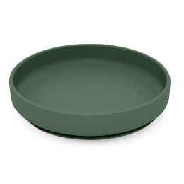 Petite&Mars - Silicone round plate with suction pad TAKE&MATCH 6m+ - Misty-Green