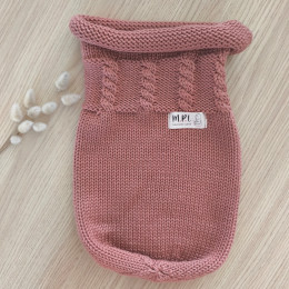 Ma Petite Laine Mon Cocon Douillet - Cocon d'emmaillotage en laine mérinos - Terracotta Rosé