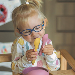 Petite&Mars - Silicone Cutlery TAKE&MATCH 6m+ - Dusty-Rose