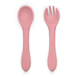 Petite&Mars - Silicone Cutlery TAKE&MATCH 6m+ - Dusty-Rose