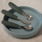Petite&Mars - Take&Match - Set de couverts en acier inoxydable avec manche en silicone 12+