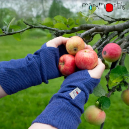 MaM ManyMonths Natural Woollies Long Fingerless Mittens - Twilight Blue