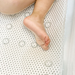 Petite&Mars - Harry - Tapis de bain antidérapant extra long - Blanc