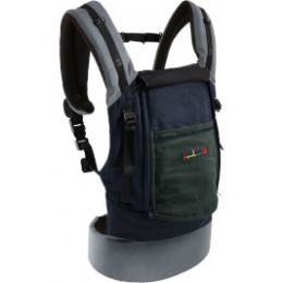 PhysioCarrier JPMBB Coton Elephant- BLEU poche gris vert