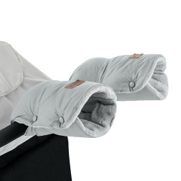 Petite&Mars - Jasie - Moufles universelles d'hiver pour poussette - Gris  clair-  Quiet Grey