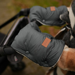 Petite&Mars - Jasie - Moufles universelles d'hiver pour poussette - Gris  - Charcoal Grey