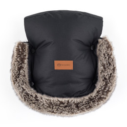 Petite&Mars - Furry - Moufles d'hiver fourrées pour poussette - Forever Black