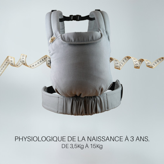 Guizy Brun Sarrasin - Porte-bébé physiologique dès la naissance
