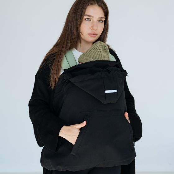 copy of Love and Carry Couverture de Portage toutes saisons en Softshell Noir Love and Carry porte-bébés