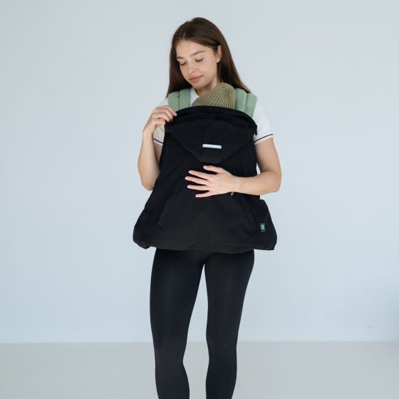 copy of Love and Carry Couverture de Portage toutes saisons en Softshell Noir Love and Carry porte-bébés