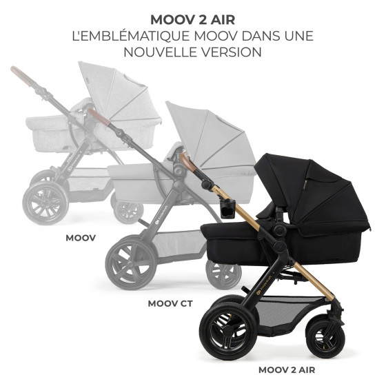 Kinderkraft MOOV 2 AIR Poussette Trio - Système de voyage de la naissance