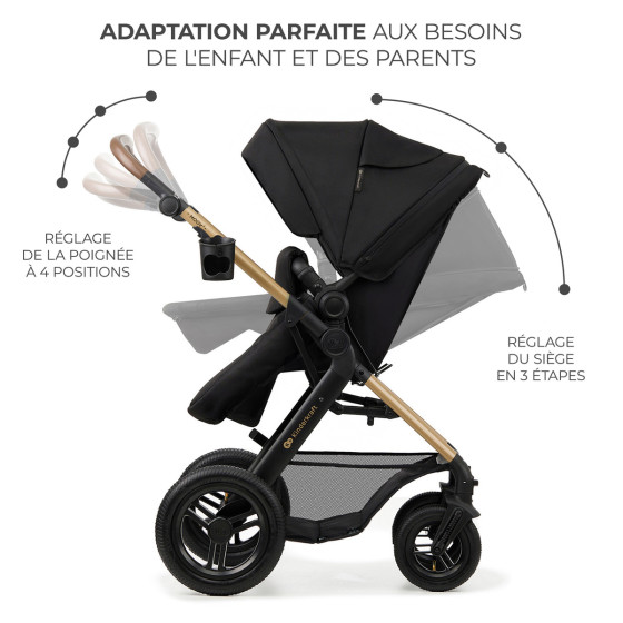 Kinderkraft MOOV 2 AIR Poussette Trio - Système de voyage de la naissance