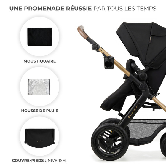 Kinderkraft MOOV 2 AIR Poussette Trio - Système de voyage de la naissance