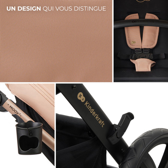 Kinderkraft MOOV 2 AIR Poussette Trio - Système de voyage de la naissance