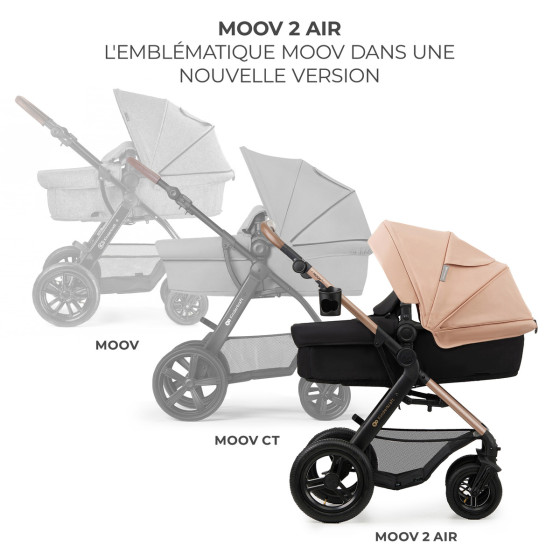 Kinderkraft MOOV 2 AIR Poussette Trio - Système de voyage de la naissance