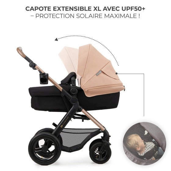 Kinderkraft MOOV 2 AIR Poussette Trio - Système de voyage de la naissance