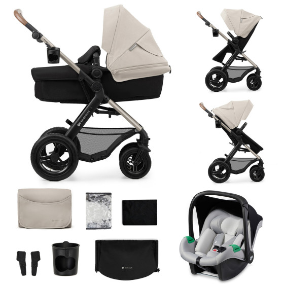 Kinderkraft MOOV 2 AIR Poussette Trio - Système de voyage de la naissance